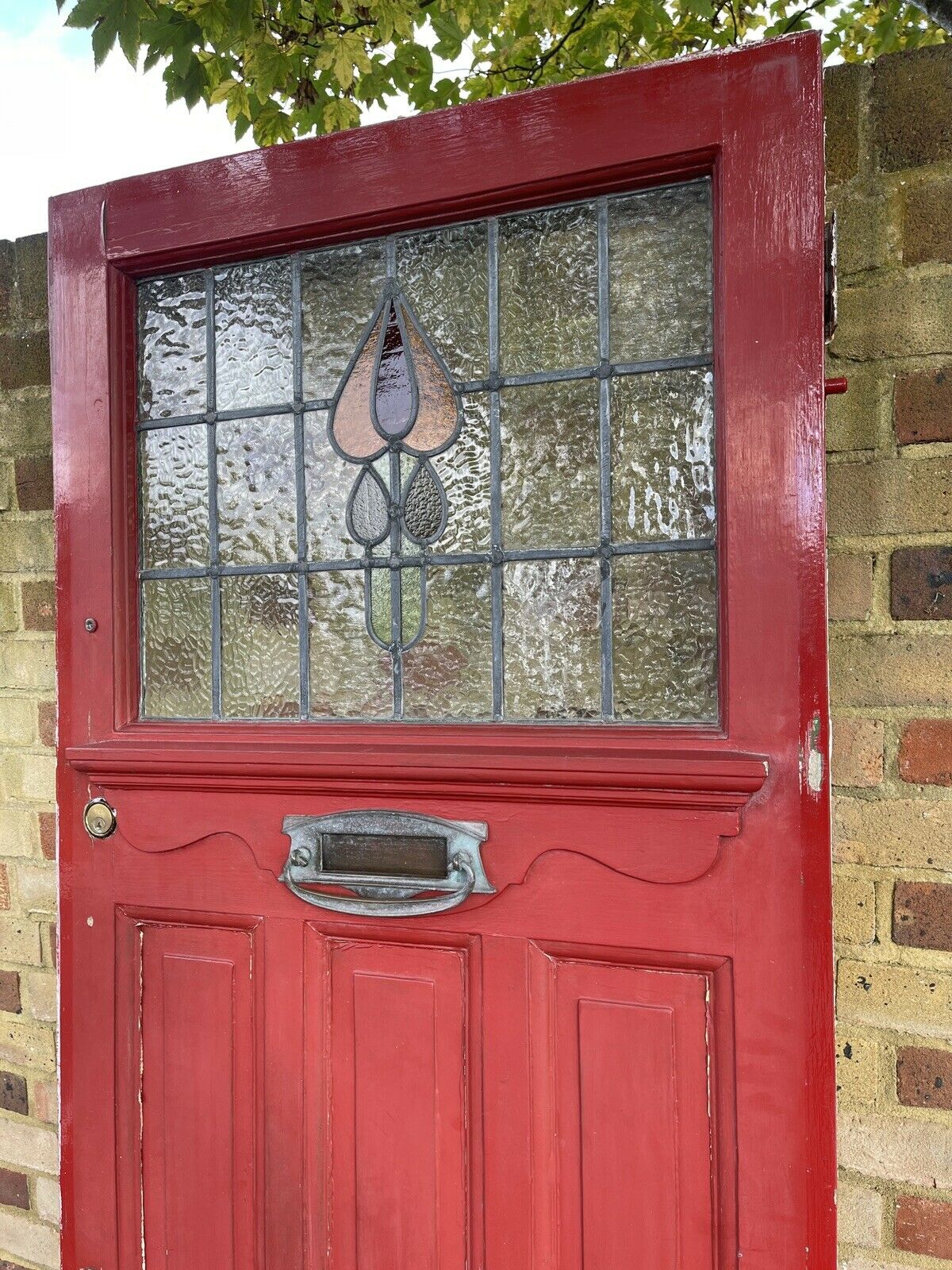 Reclaimed Victorian Edwardian Wooden Panel External Front Door 2030 x 810mm