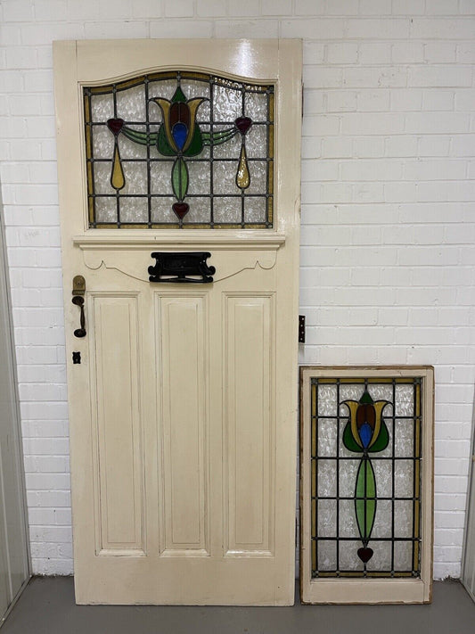Reclaimed Victorian Edwardian Wooden External Front Door Side Panel 2075 x 860mm