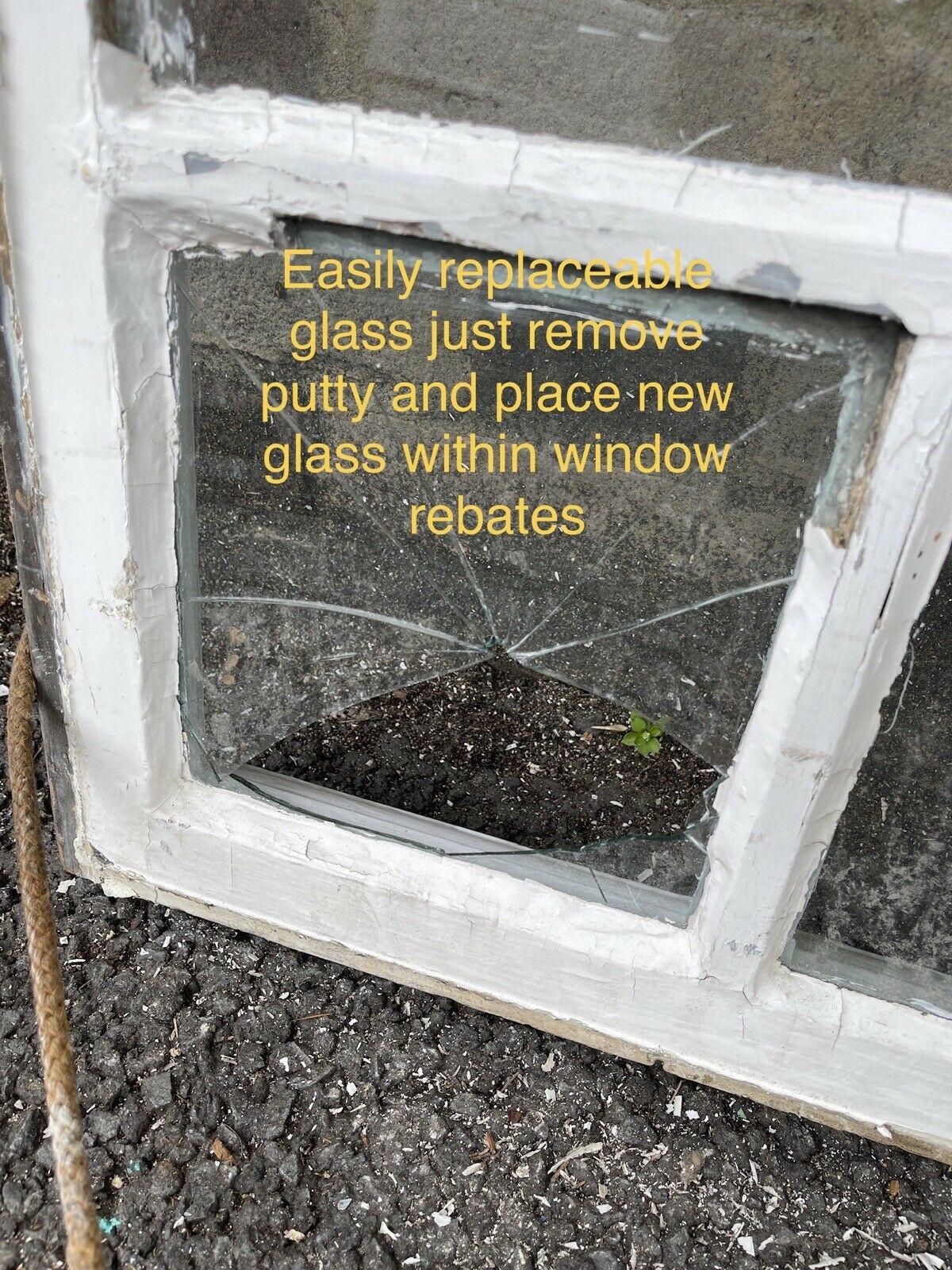 Reclaimed Old Georgian 5 Panel Wooden Sash Window 700 x 690mm