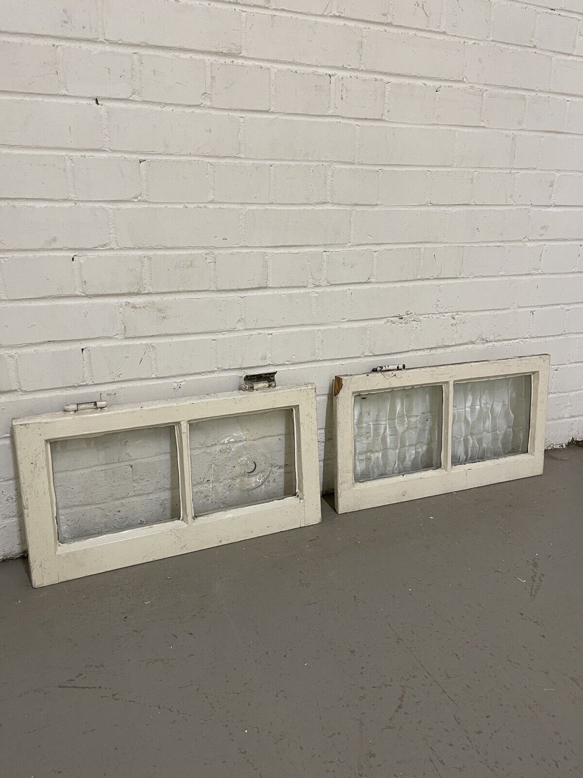 Pair Of Modern Georgian 2 Panel Wooden Windows 560 x 295mm 565 x 300mm