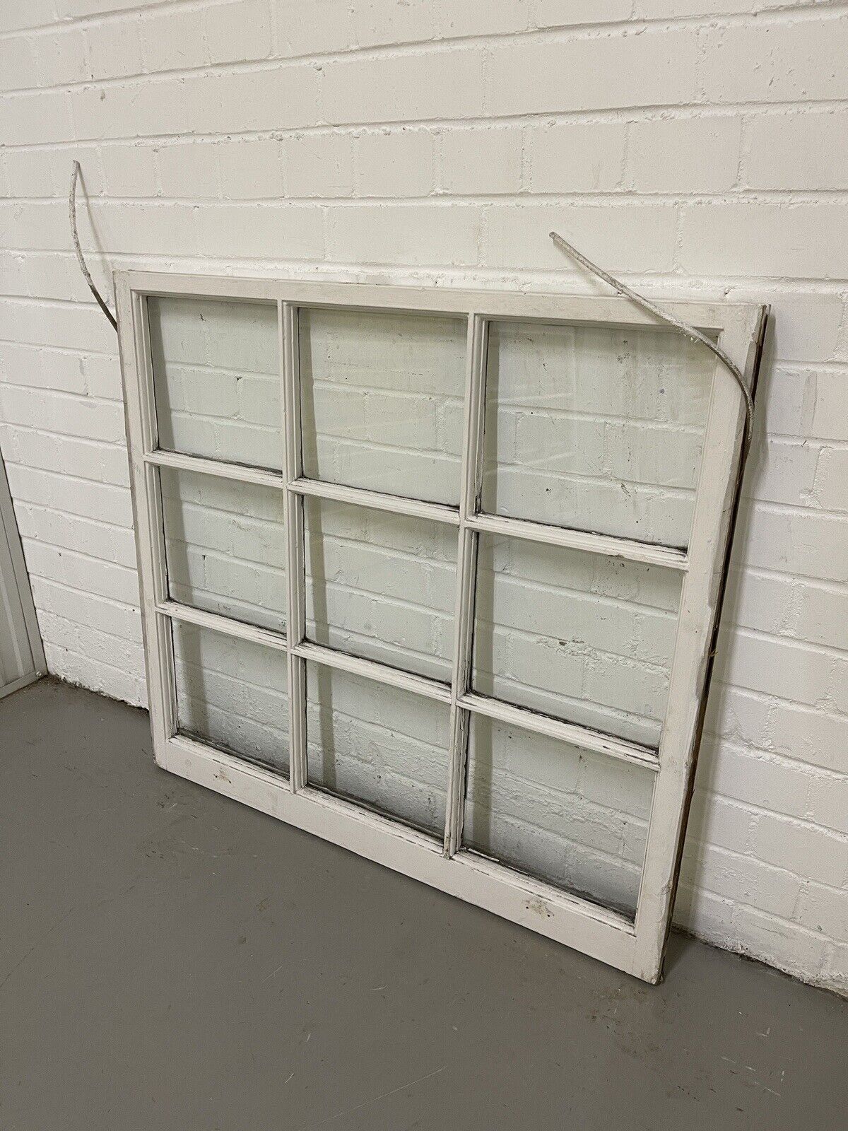 Reclaimed Old Georgian 9 Panel Wooden Window 912 x 832mm