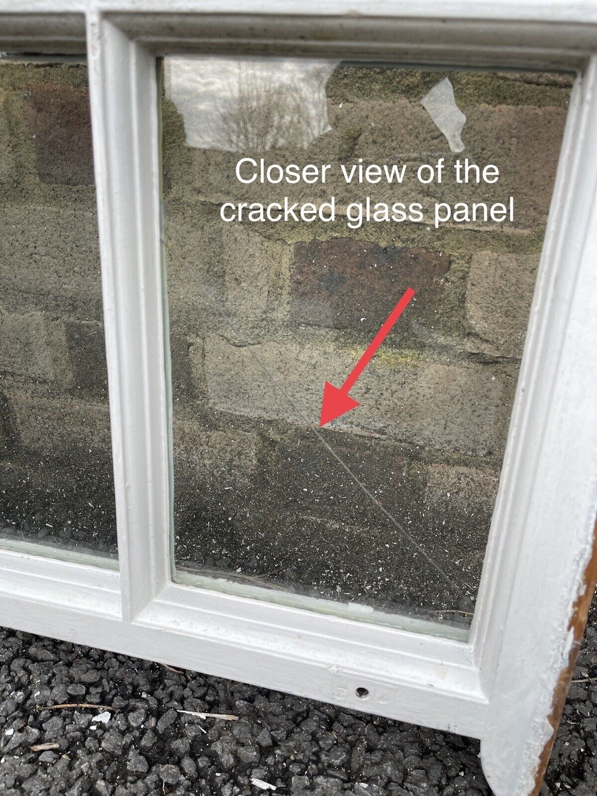Reclaimed Old Georgian 8 Panel Wooden Window 910 x 795mm