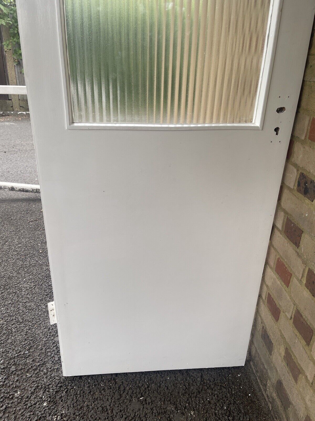 Reclaimed Reeded Glass Internal Or External Door 1965 x 763mm