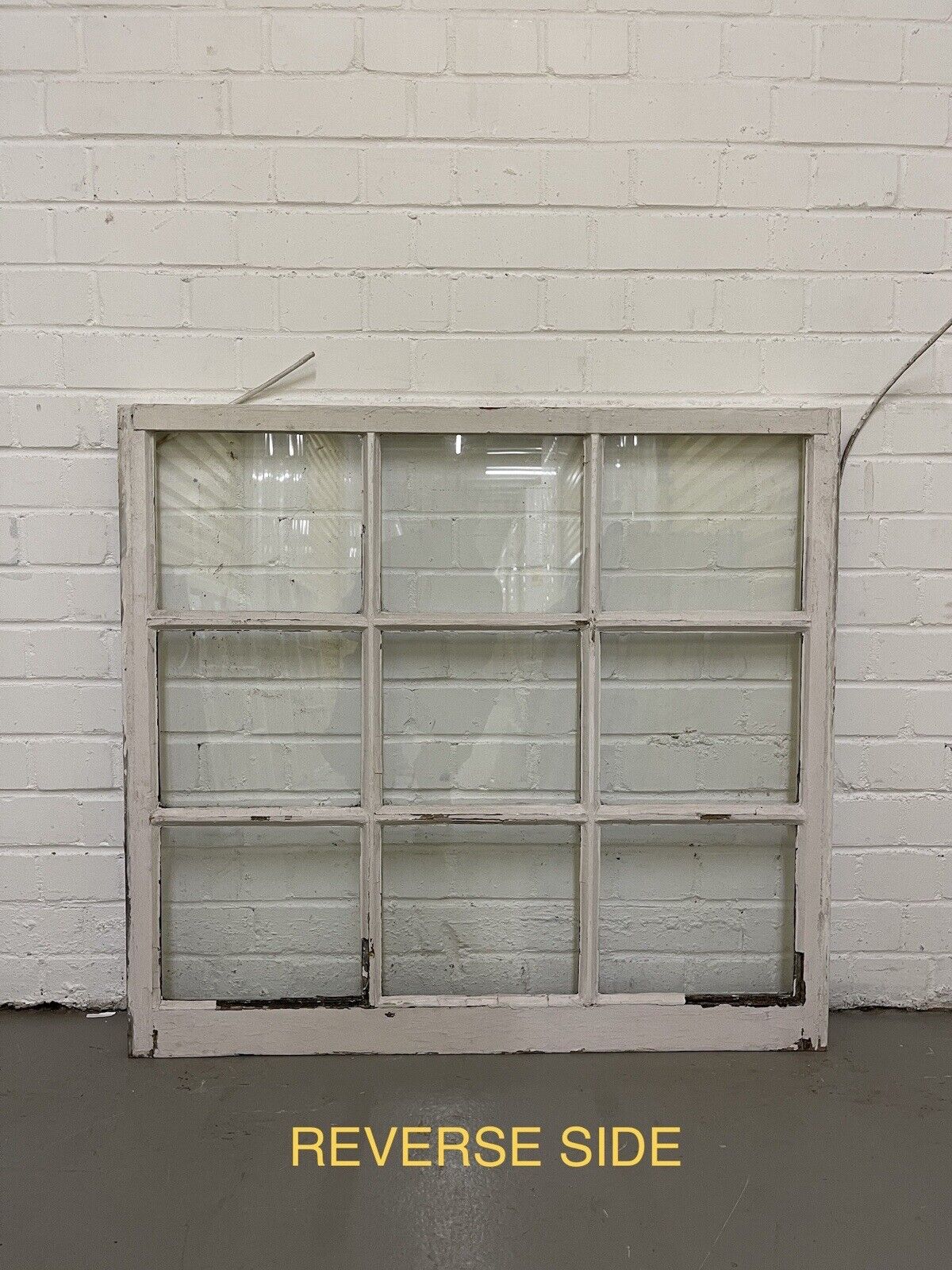 Reclaimed Old Georgian 9 Panel Wooden Window 912 x 832mm