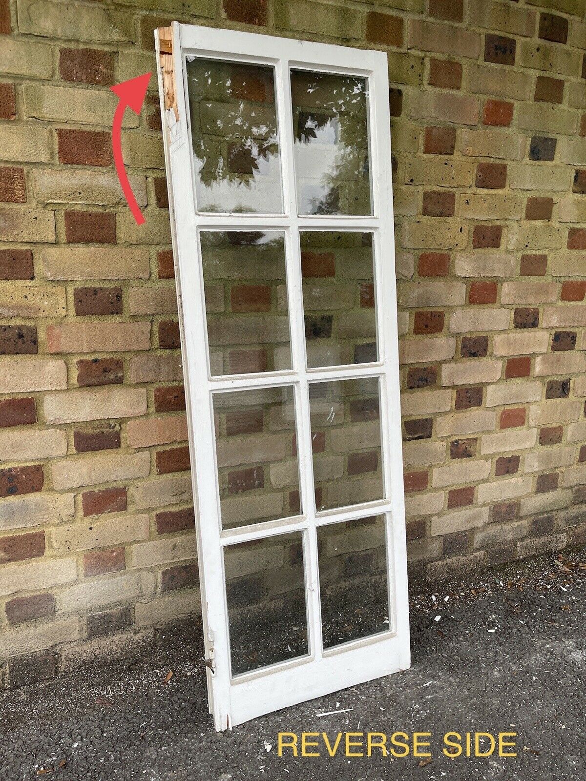 Reclaimed Old Georgian 8 Panel Wooden Window 1500 x 520mm