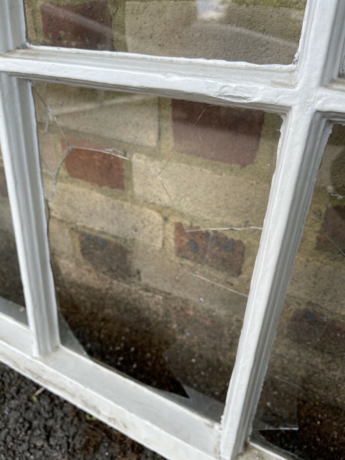 Reclaimed Old Georgian 8 Panel Wooden Window 1210 x 910mm