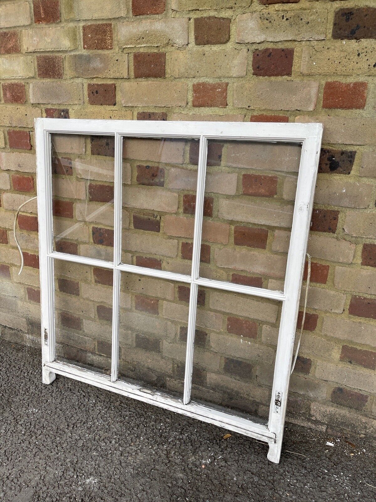 Reclaimed Old Georgian 6 Panel Wooden Window 968 x 900mm