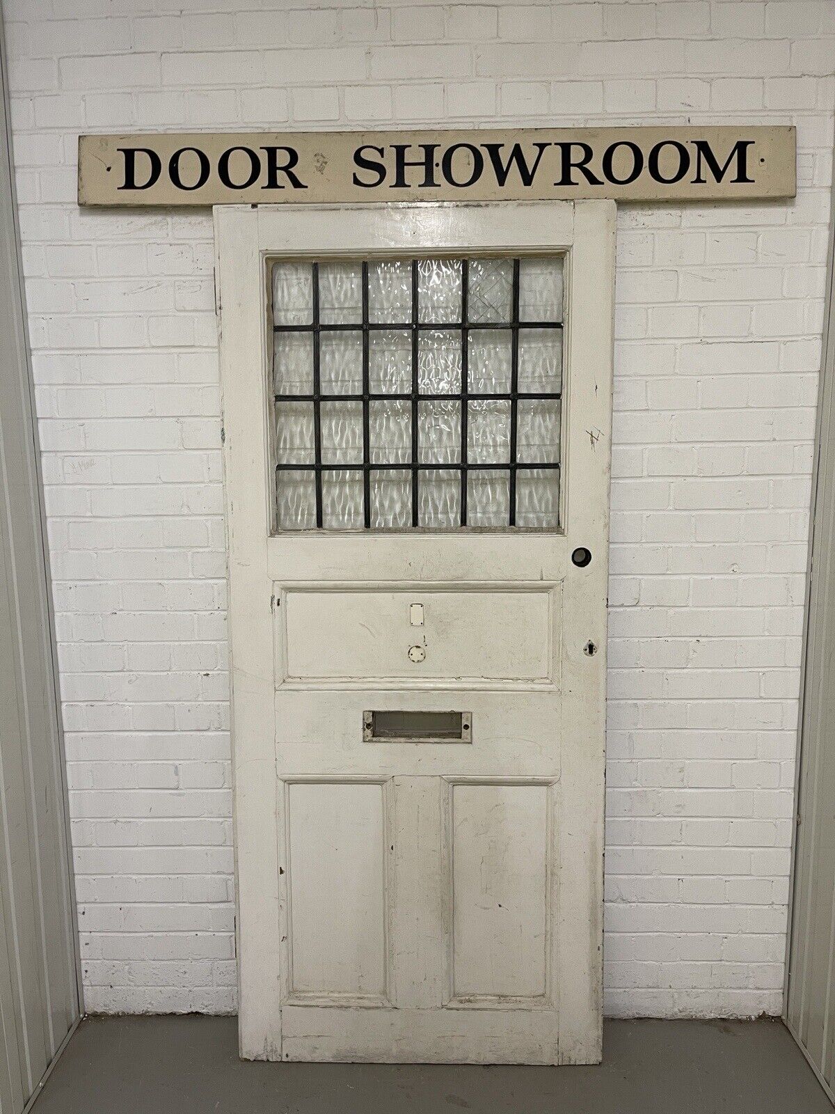 Reclaimed Leaded Light Victorian Edwardian Wooden Front Door 1980 1985 x 874mm