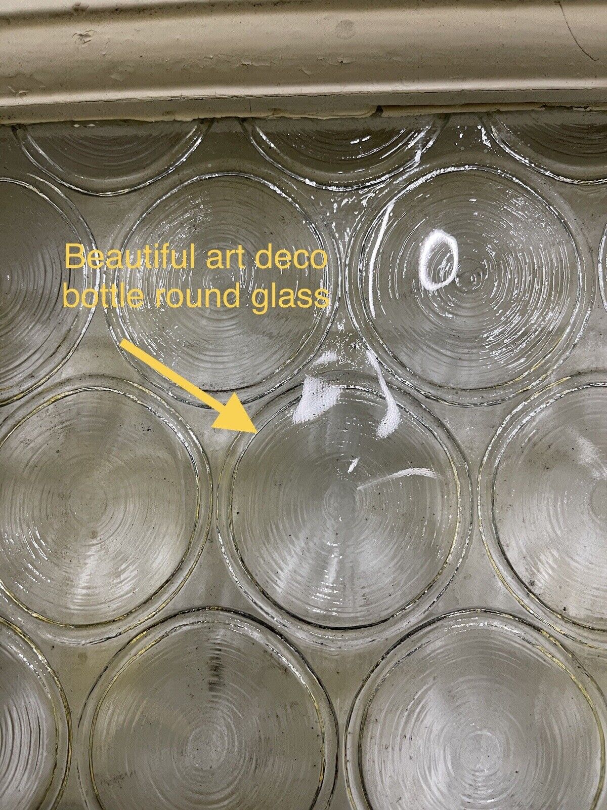 Reclaimed Art Deco Bottle Retro Round Roundel Glass French Doors 1978 x 1055mm