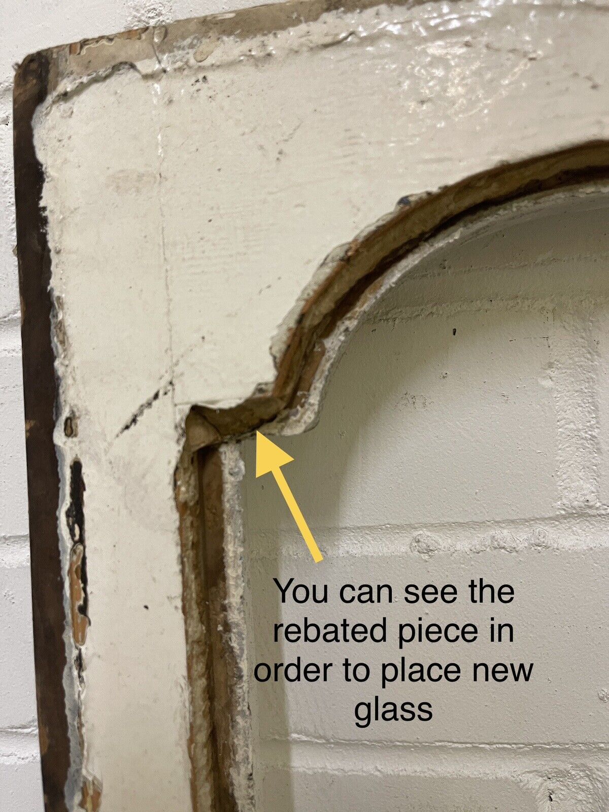 Reclaimed Old Edwardian Arch Sash Wooden Window 770 x 555mm