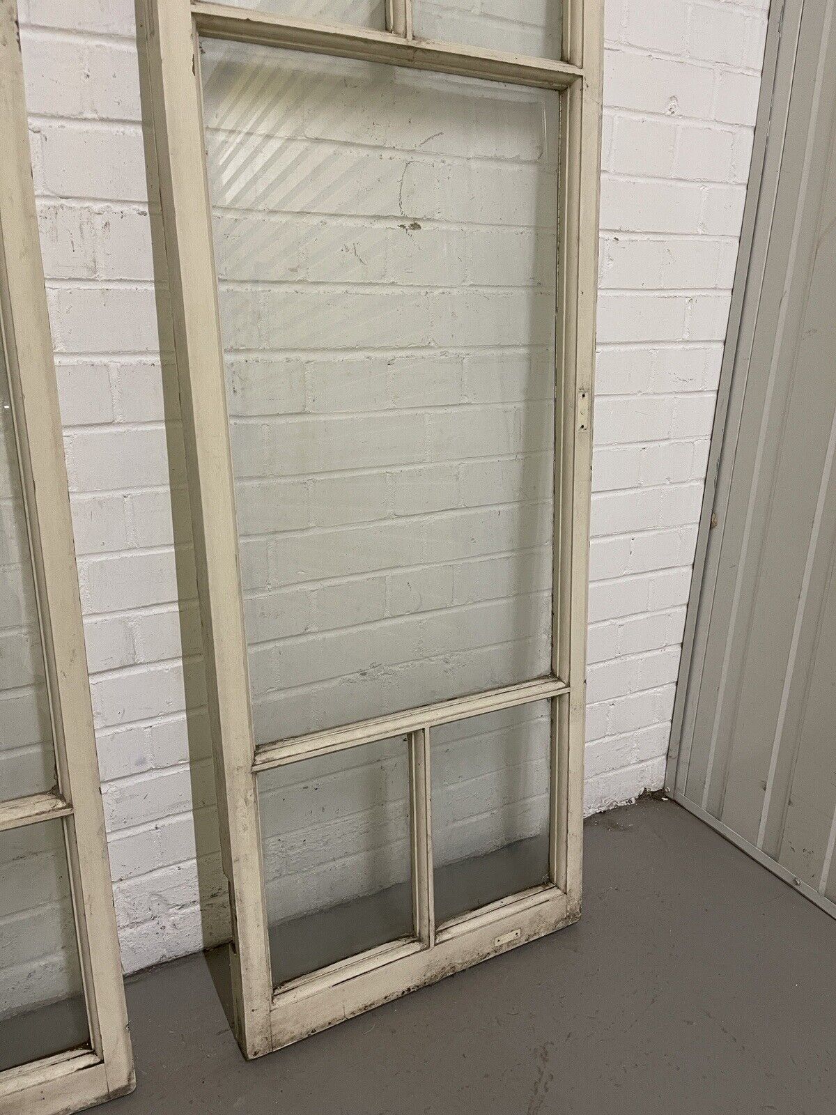 Pair Of Reclaimed Edwardian French Wooden Panel Windows 1512 x 532 1512 x 532mm