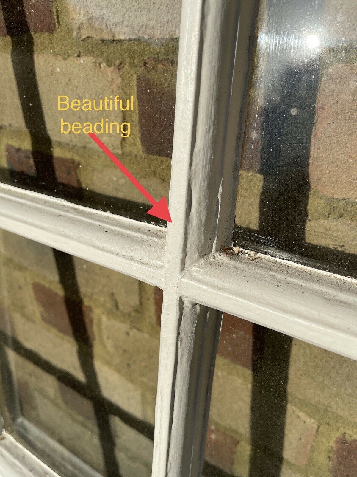 Reclaimed Old Georgian 9 Panel Wooden Window 890mm x 715mm