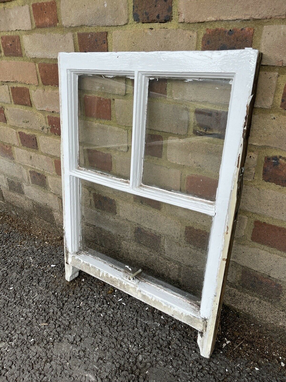 Reclaimed Old Georgian 3 Panel Wooden Sash Window 510 x 705mm