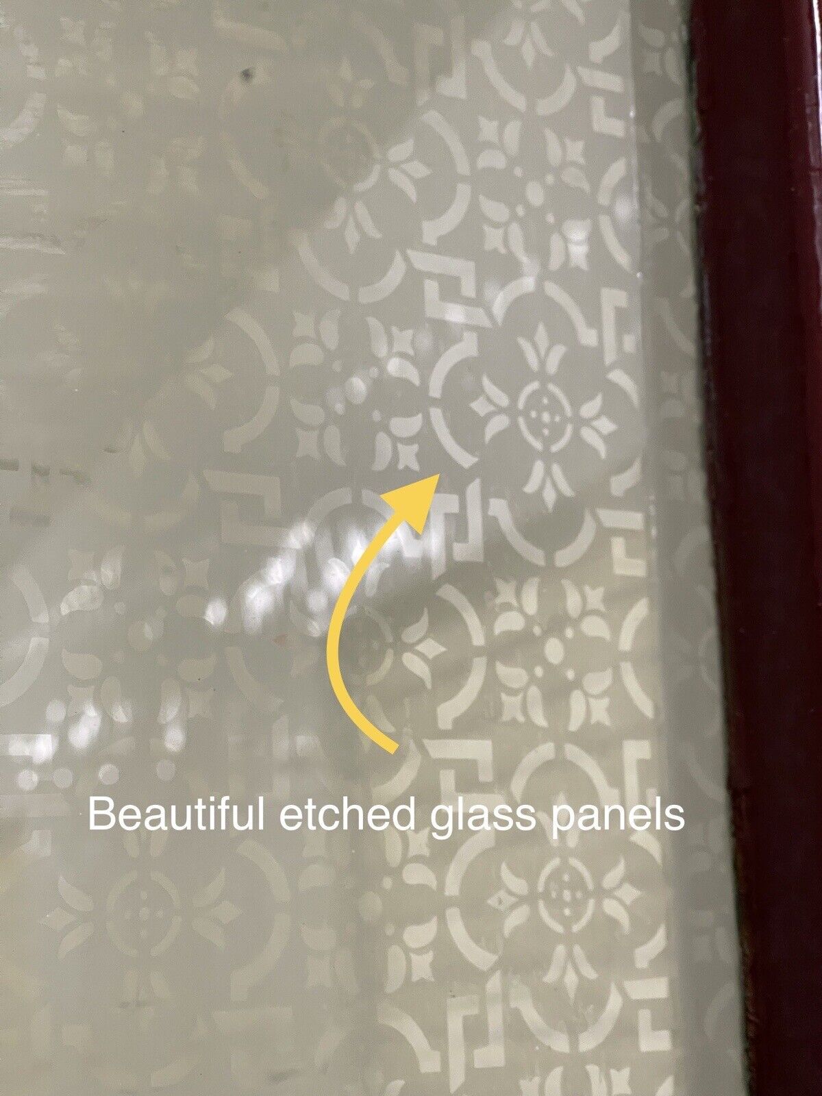 Reclaimed Old Victorian Wooden Panel Front Door Etched Glass 2170 or 2175 x 990