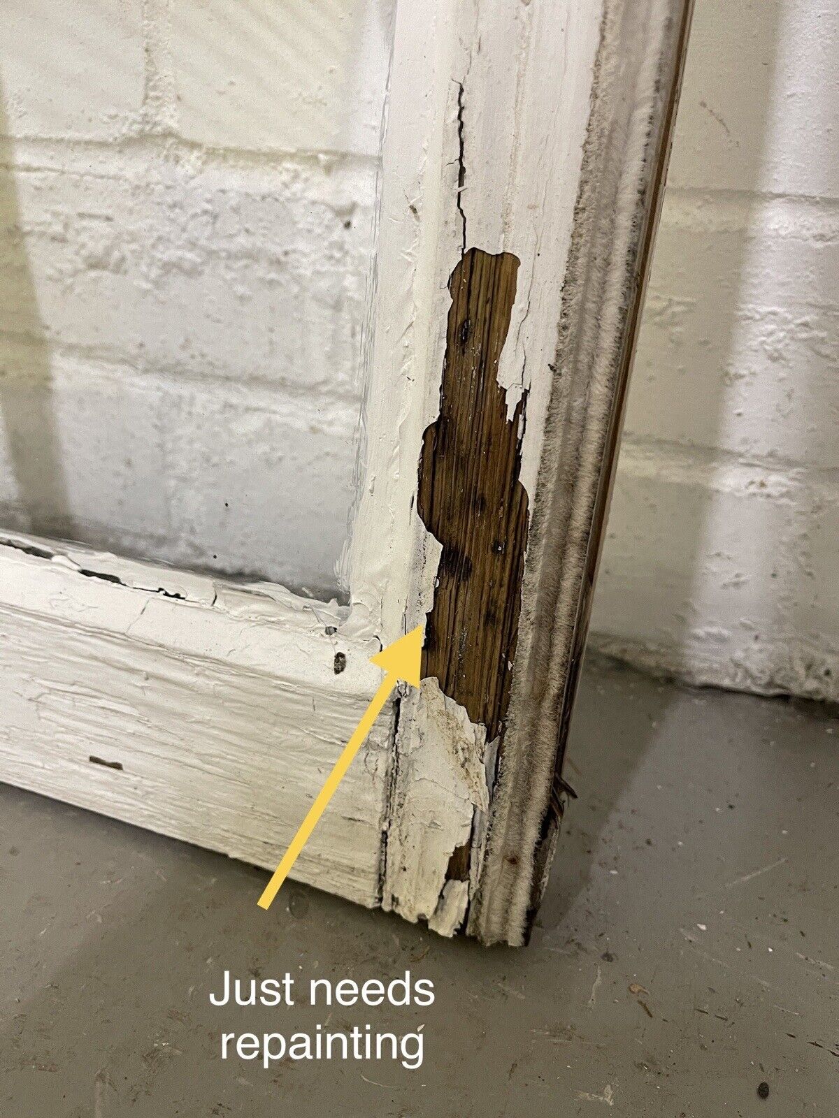 Reclaimed Old Georgian 8 Panel Wooden Window 968 x 610mm