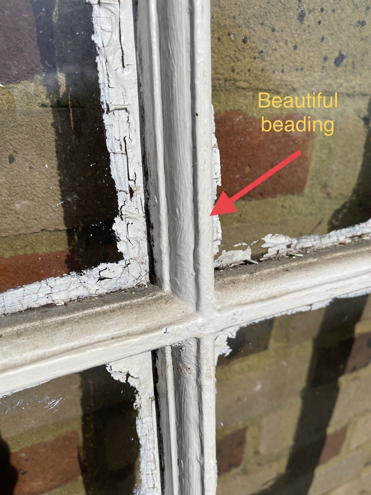 Reclaimed Old Georgian 8 Panel Wooden Window 1310 x 535mm
