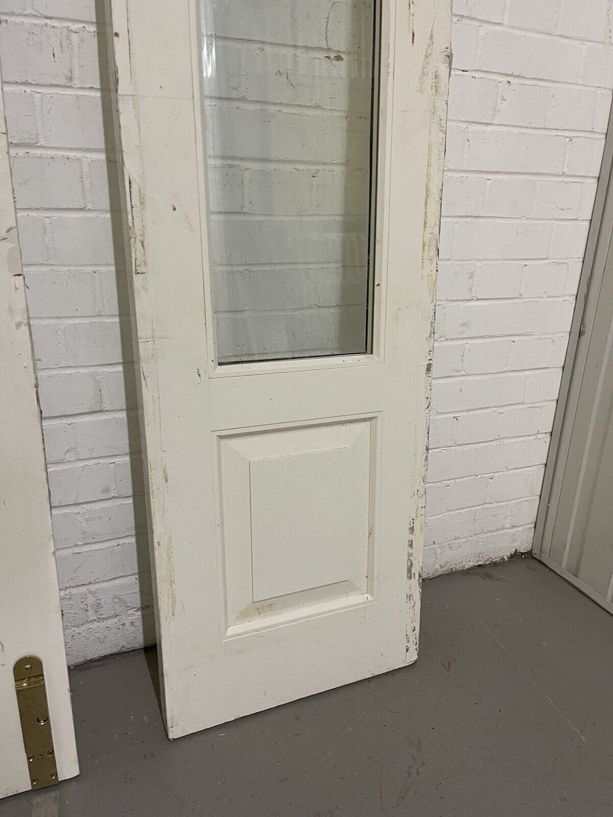 Large Pair Reclaimed Bespoke Wooden Side Light Windows Or Doors 1967 x 455mm