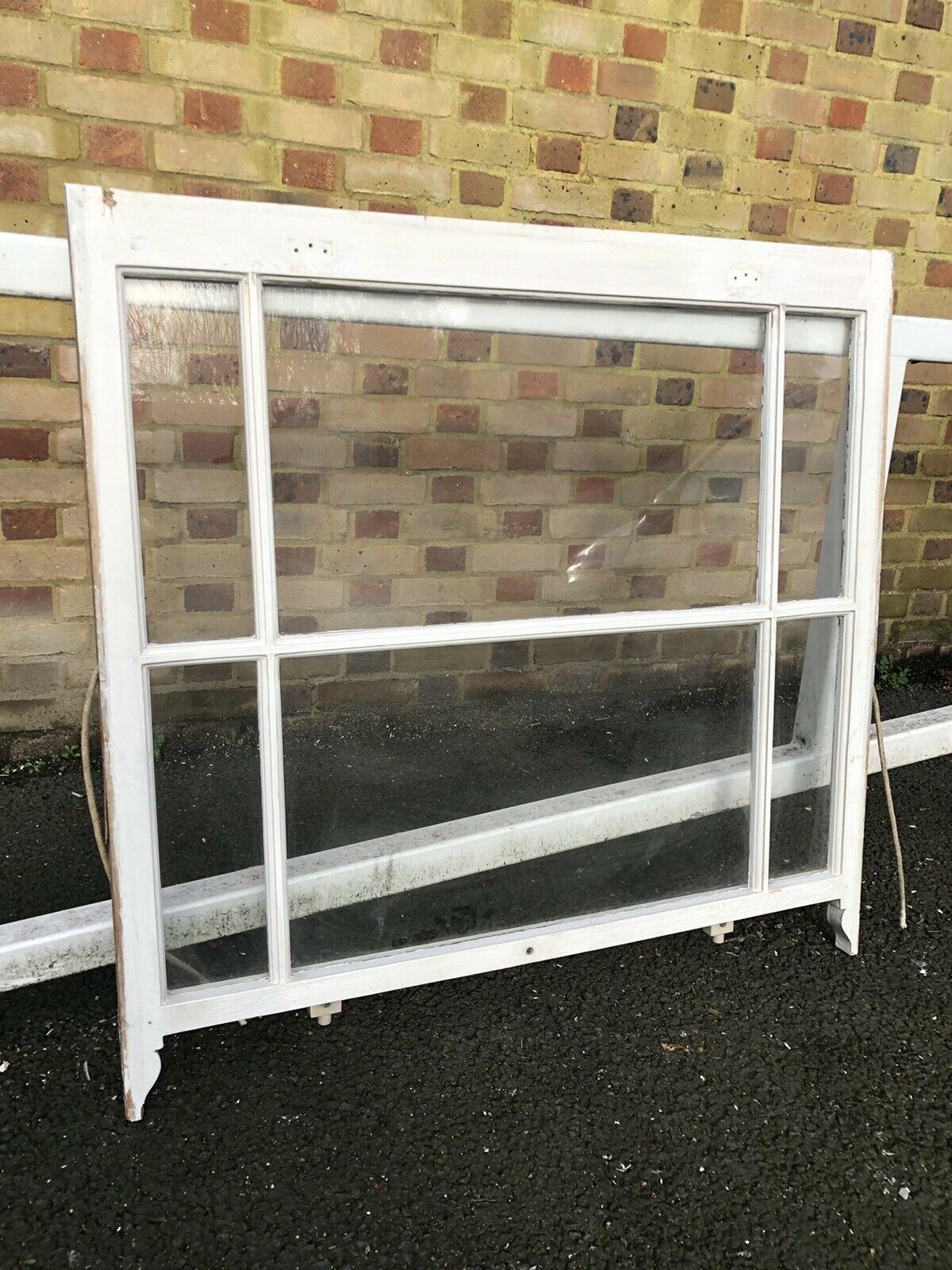 Reclaimed Old Victorian Edwardian Wooden Panel Sash Window 1050 x 1015mm