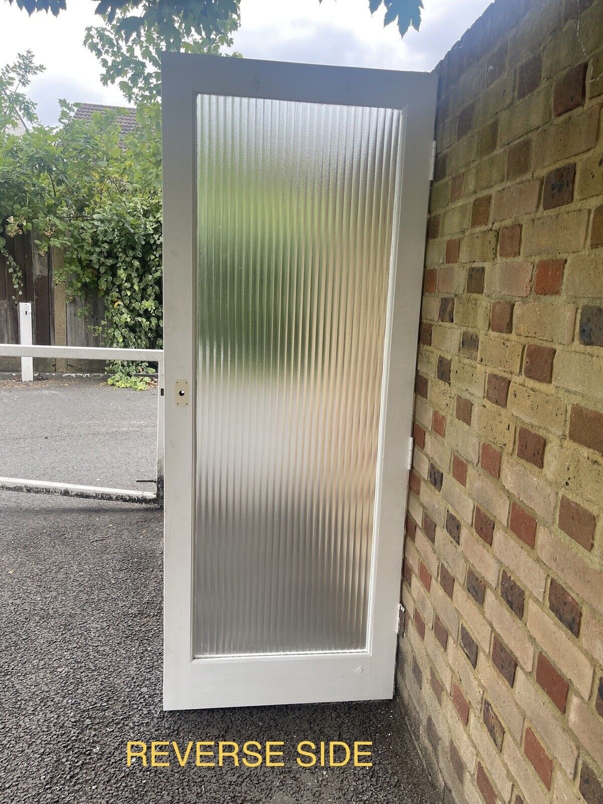 Reclaimed Reeded Glass Internal Or External Door 1960 x 760mm