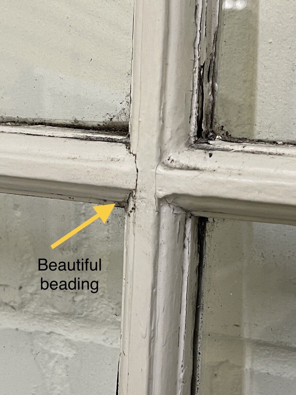 Reclaimed Old Georgian 9 Panel Wooden Window 912 x 832mm