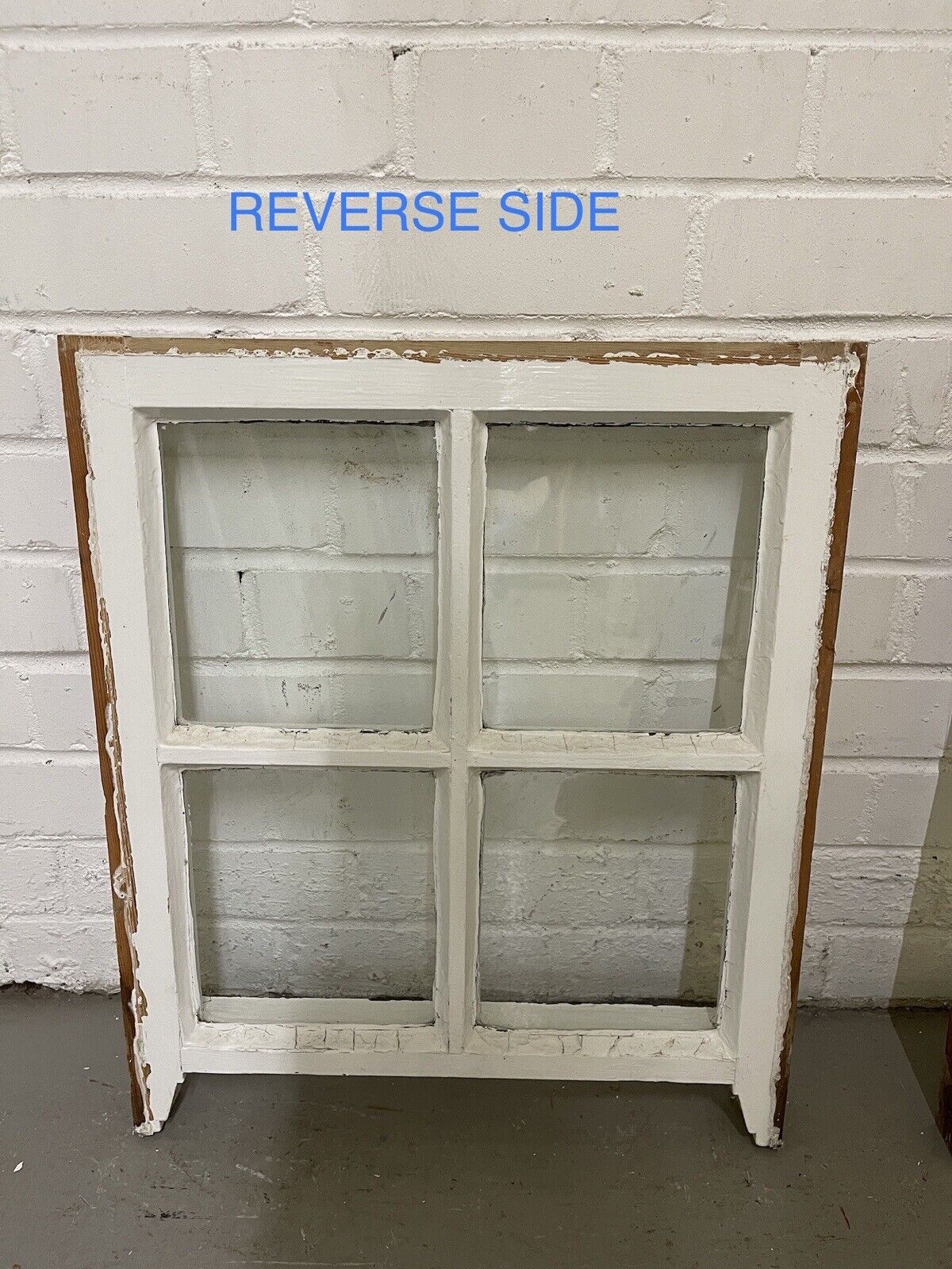 Pair Of Reclaimed Georgian 4 Panel Wooden Panel Sash Window 547 x 463mm