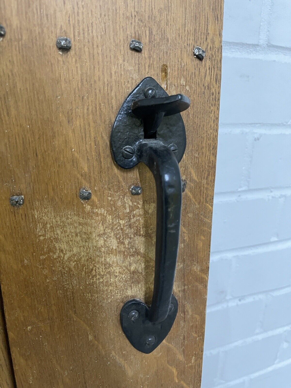 Reclaimed Oak Old Handmade Studded Ledge and Brace door 1825 x 680mm