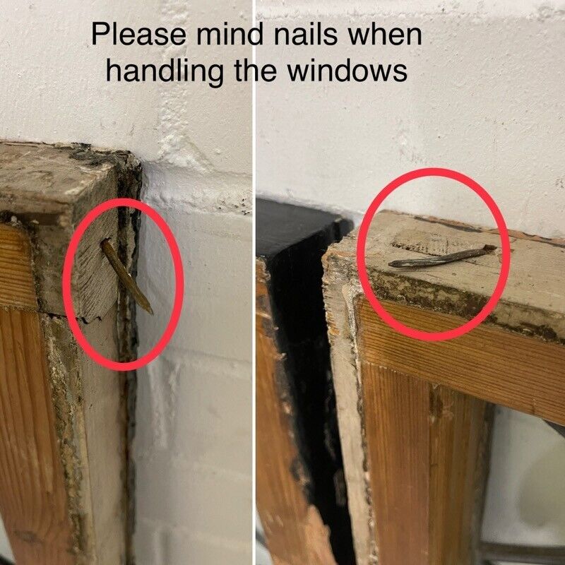 Job Lot Of 11 Reclaimed Leaded Light Diamond Panel Wooden Windows