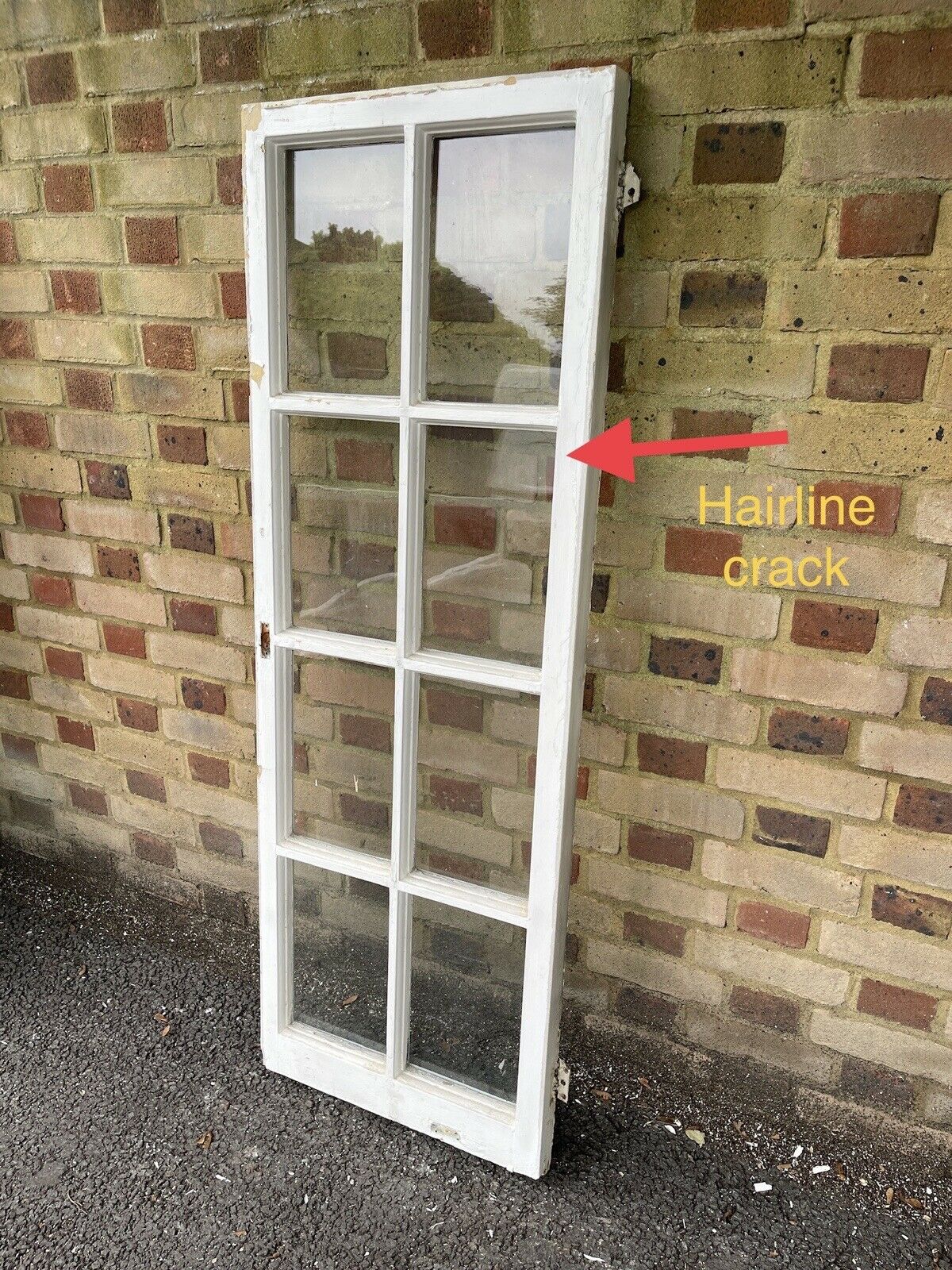 Reclaimed Old Georgian 8 Panel Wooden Window 1500 x 520mm