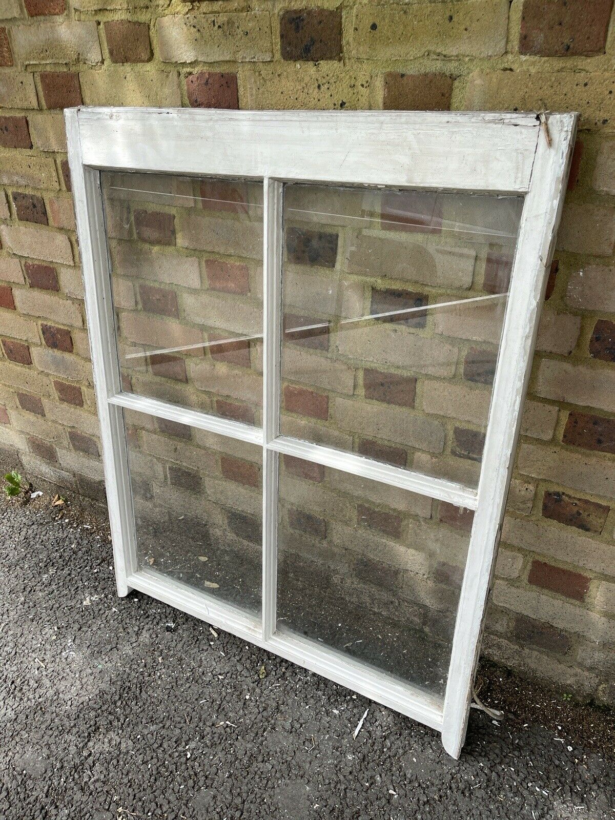Reclaimed Old Georgian 4 Panel Wooden Window 1085 x 870 mm