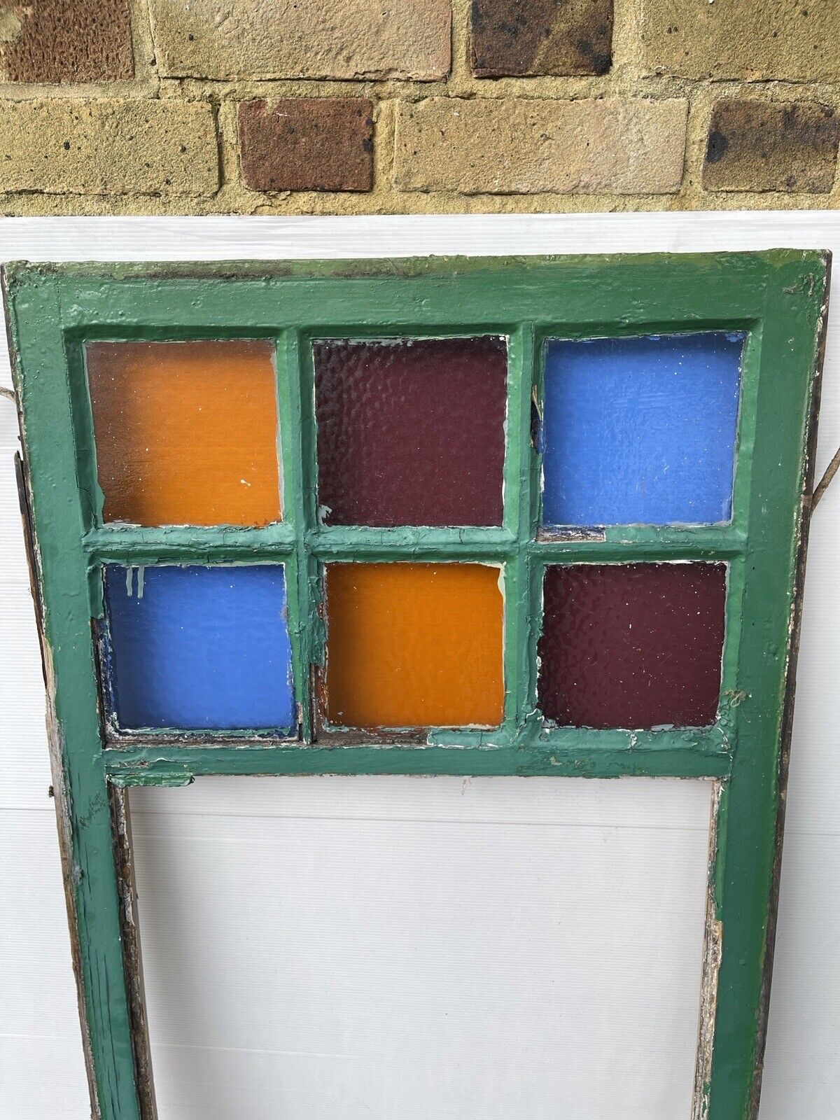 Reclaimed Old Georgian 6 Panel Wooden Window 1180 x 610mm