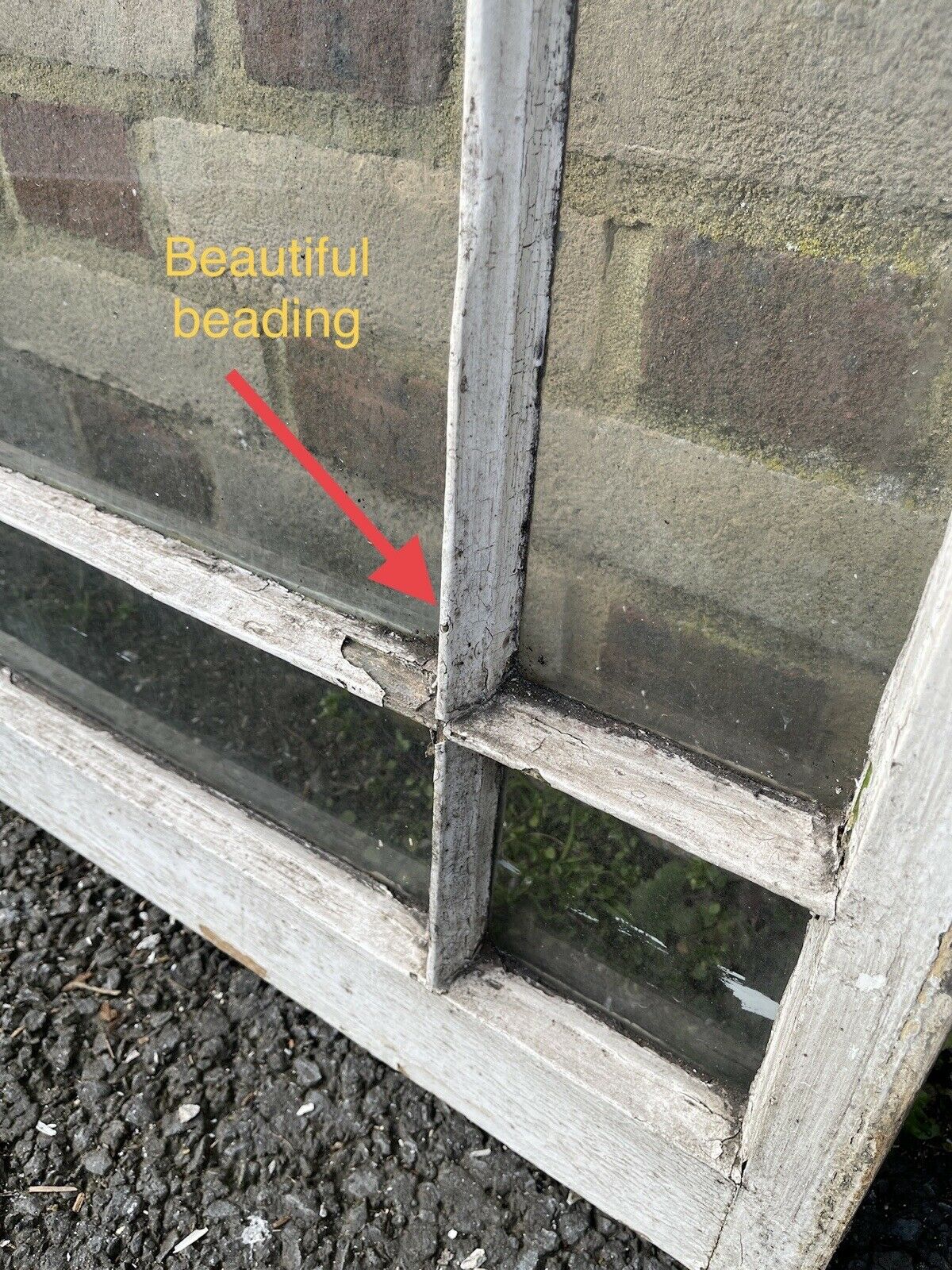 Reclaimed Old Edwardian 6 Panel Wooden Panel Sash Window
