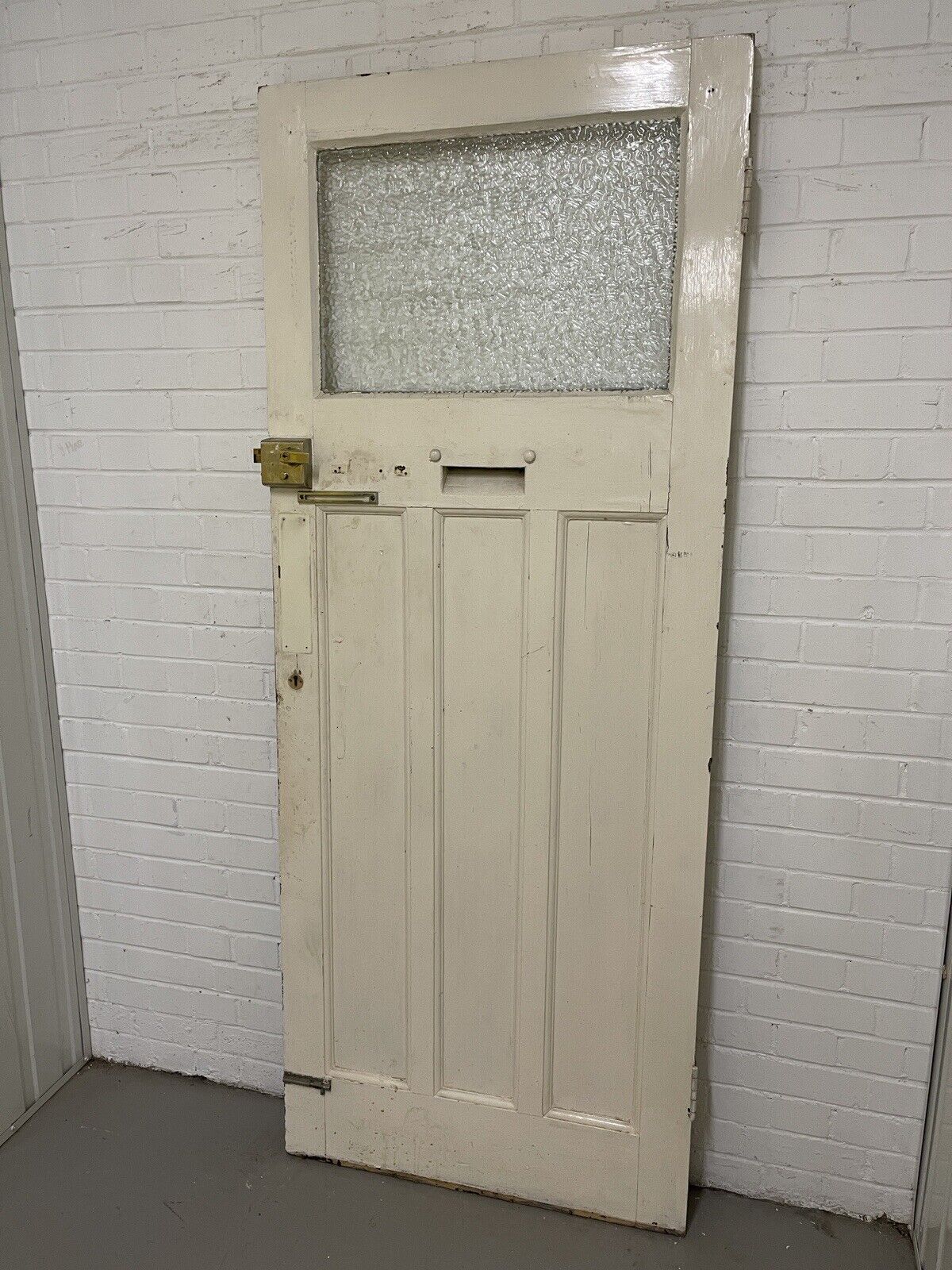 Reclaimed Old Edwardian Arts Crafts Wooden Panel Front Door 2025mm x 807mm