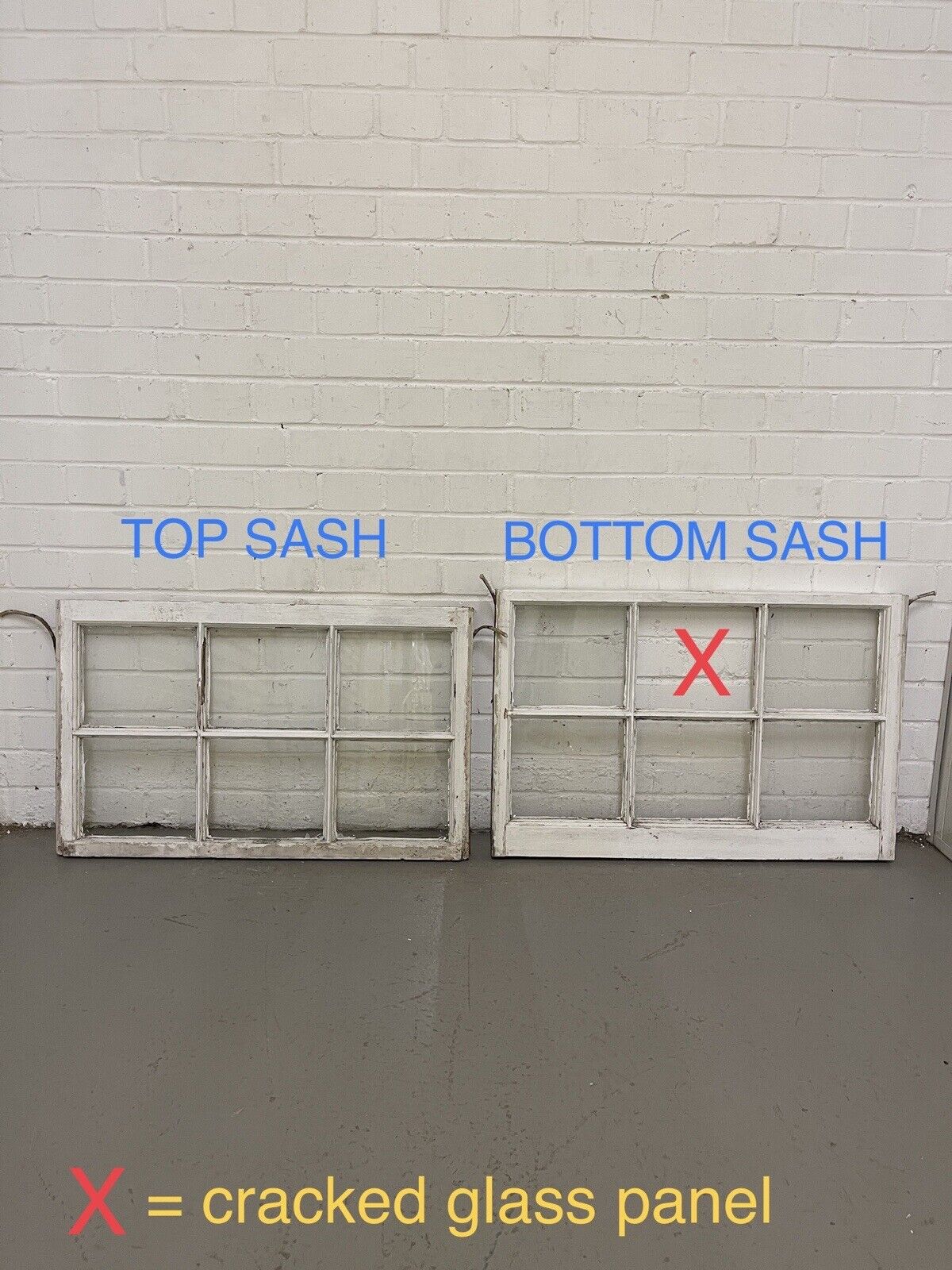Pair Of Reclaimed Georgian 6 Panel Wooden Panel Sash Window 748x463 748x490