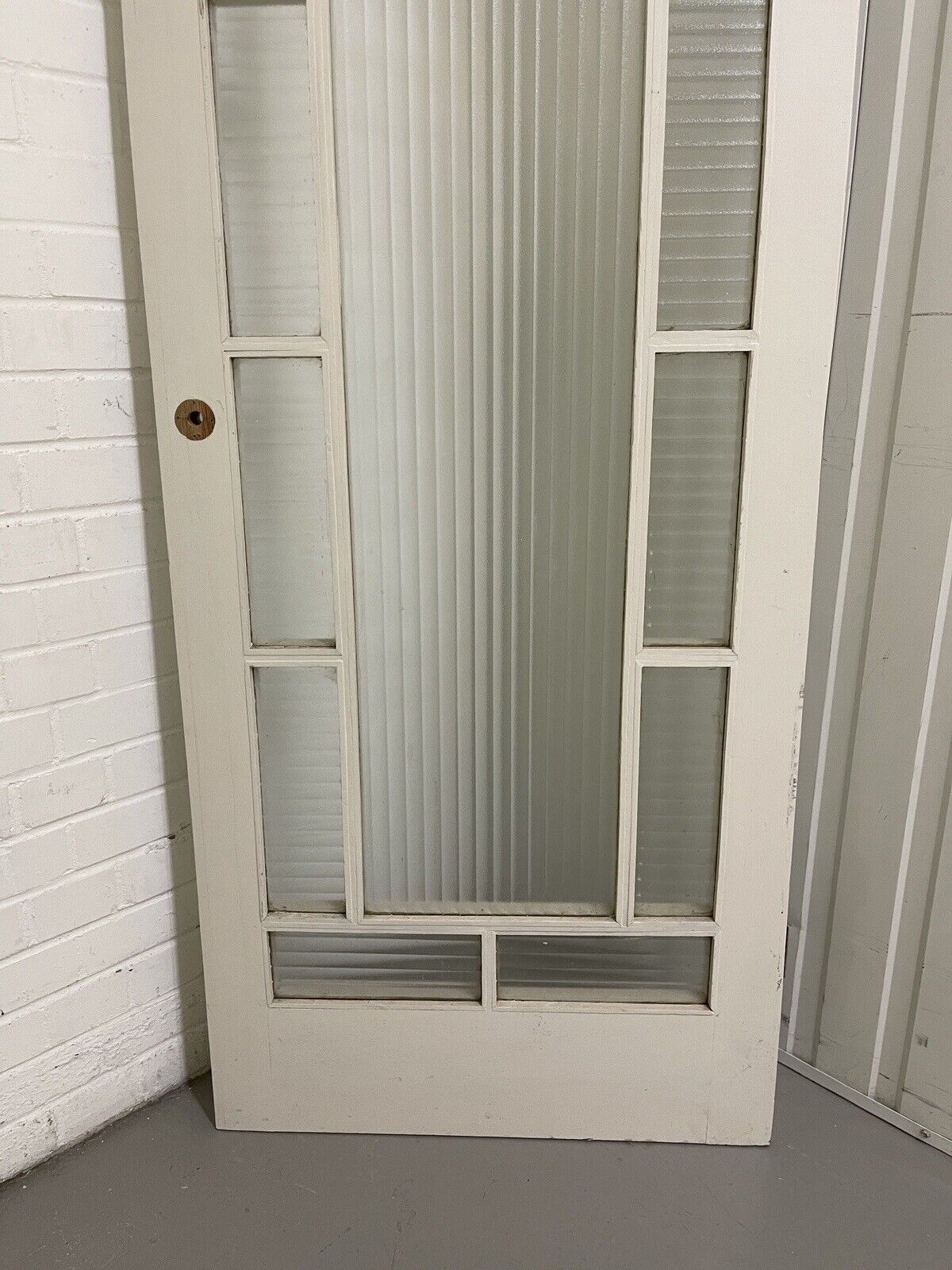Art Deco Reeded Glass Internal Or External Door 1963 or 1950mm x 760mm