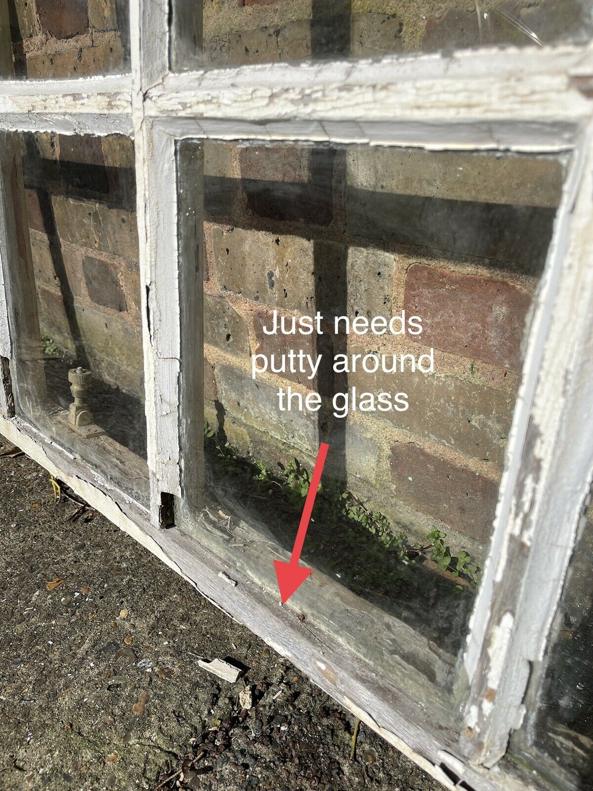 Large Reclaimed Old Georgian 10 Panel Wooden Sash Window