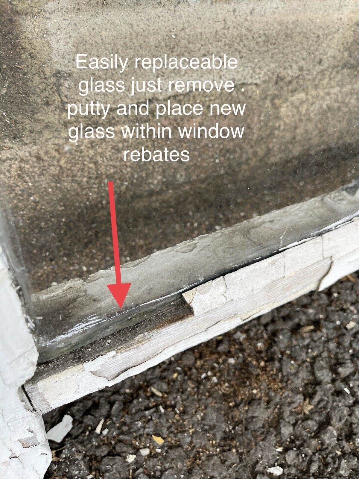 Reclaimed Old Georgian 3 Panel Wooden Sash Window 520 x 705mm