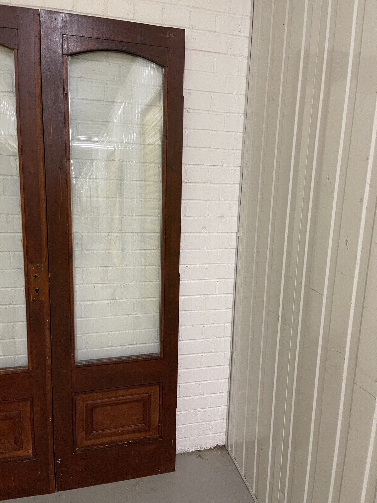 Reclaimed Old French Double Glazed Glass Wooden Double Doors 1980 x 1100mm