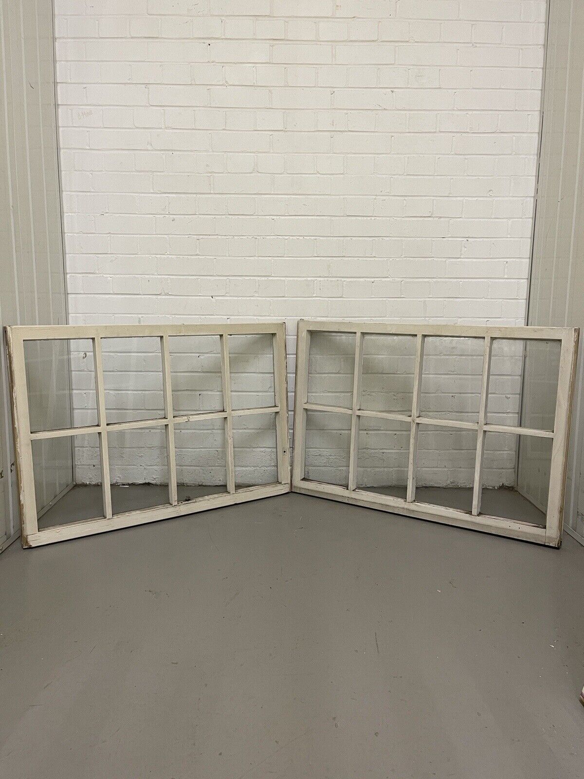 Pair of Modern Georgian 8 Panel Wooden Top Bottom Window 985 x 675 985 x 685