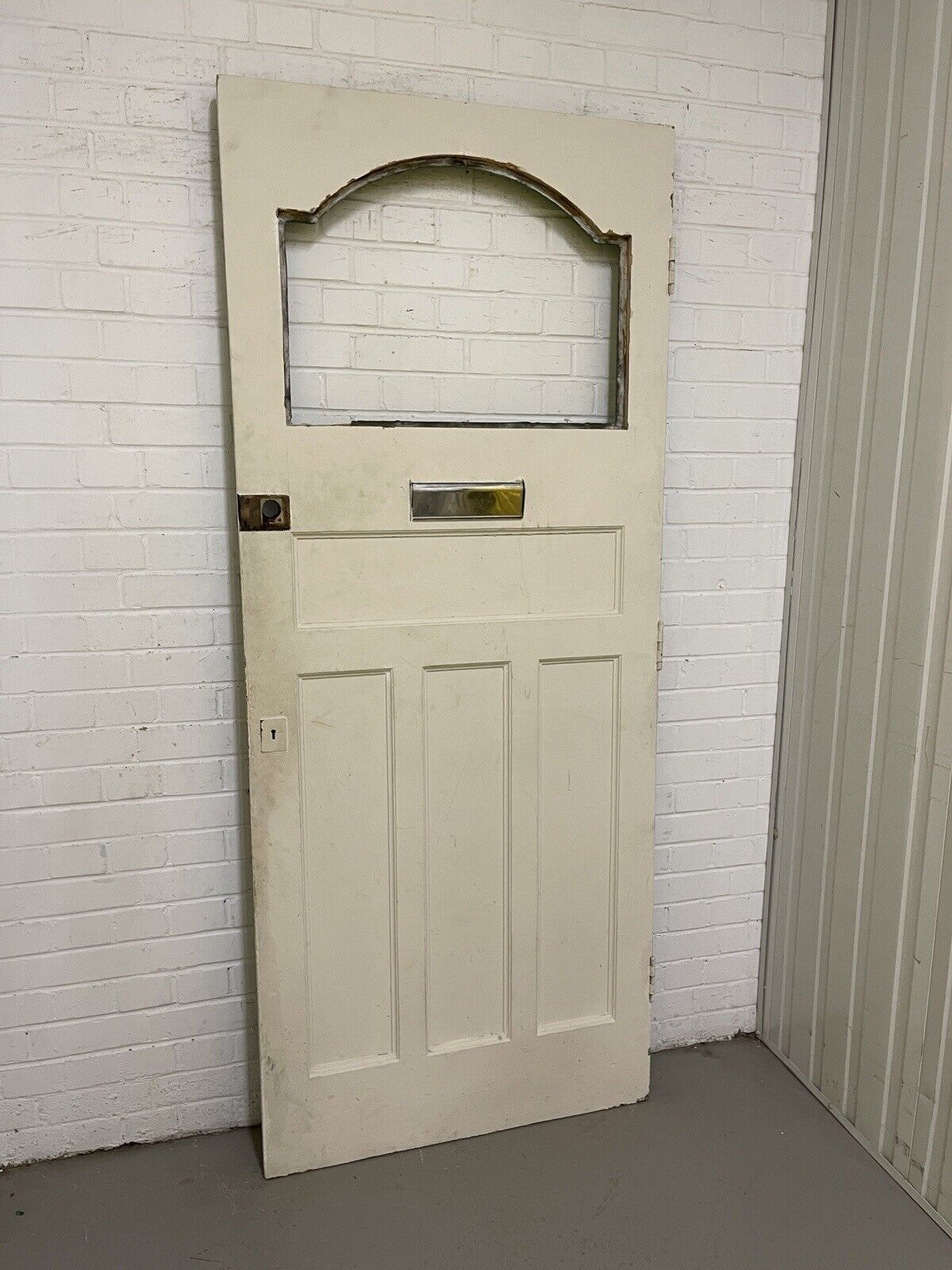 Reclaimed Victorian Edwardian Wooden Panel Front Door 2075 x 855mm