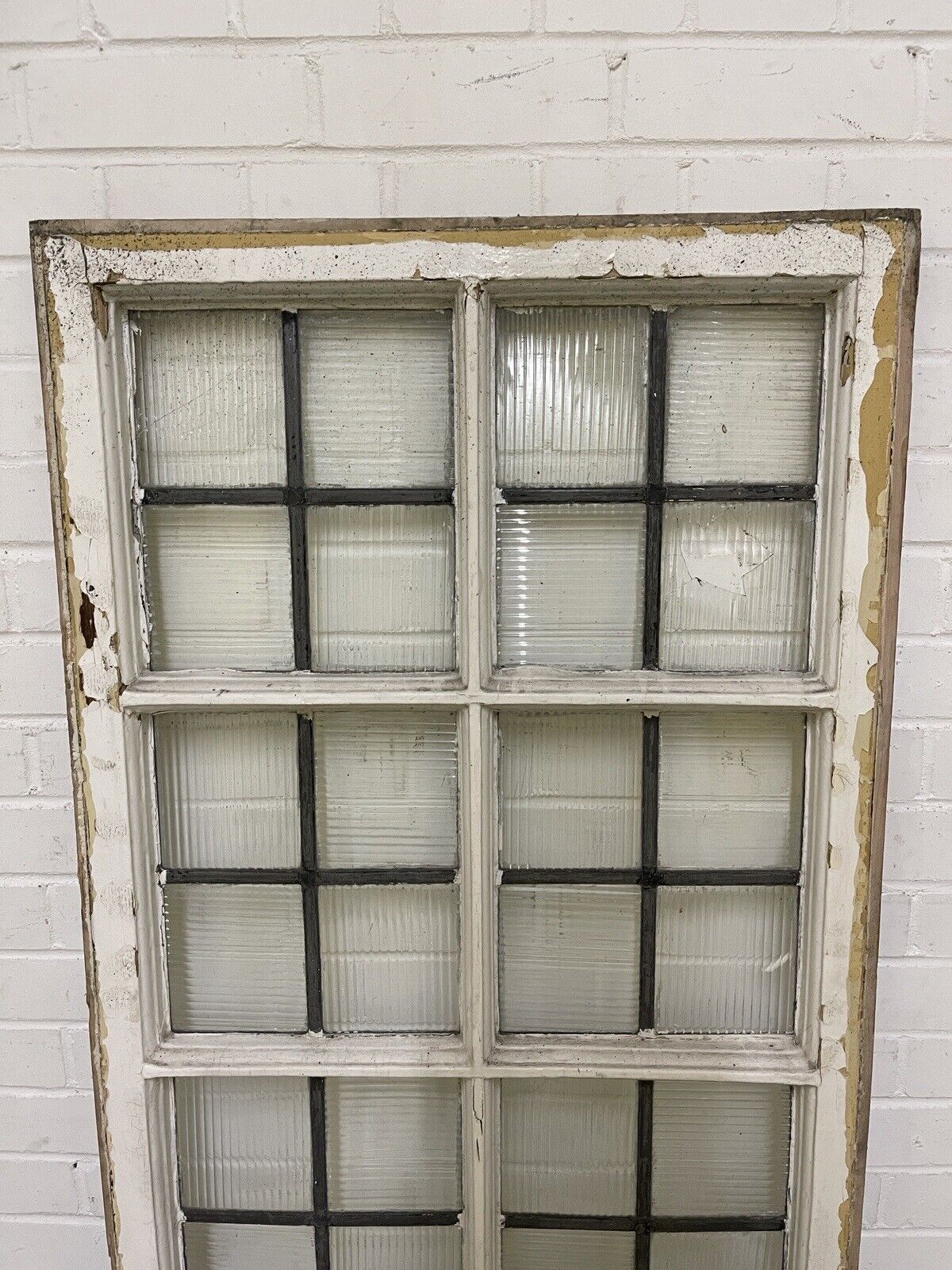 Reclaimed Leaded Light Panel Wooden Windows 1400 x 655mm