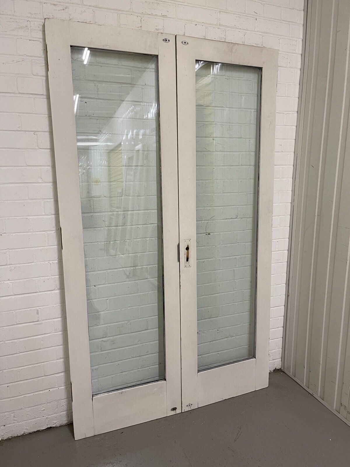 Reclaimed Old French Double Glazed Glass Wooden Double Doors 1995 or 1985 x 1200