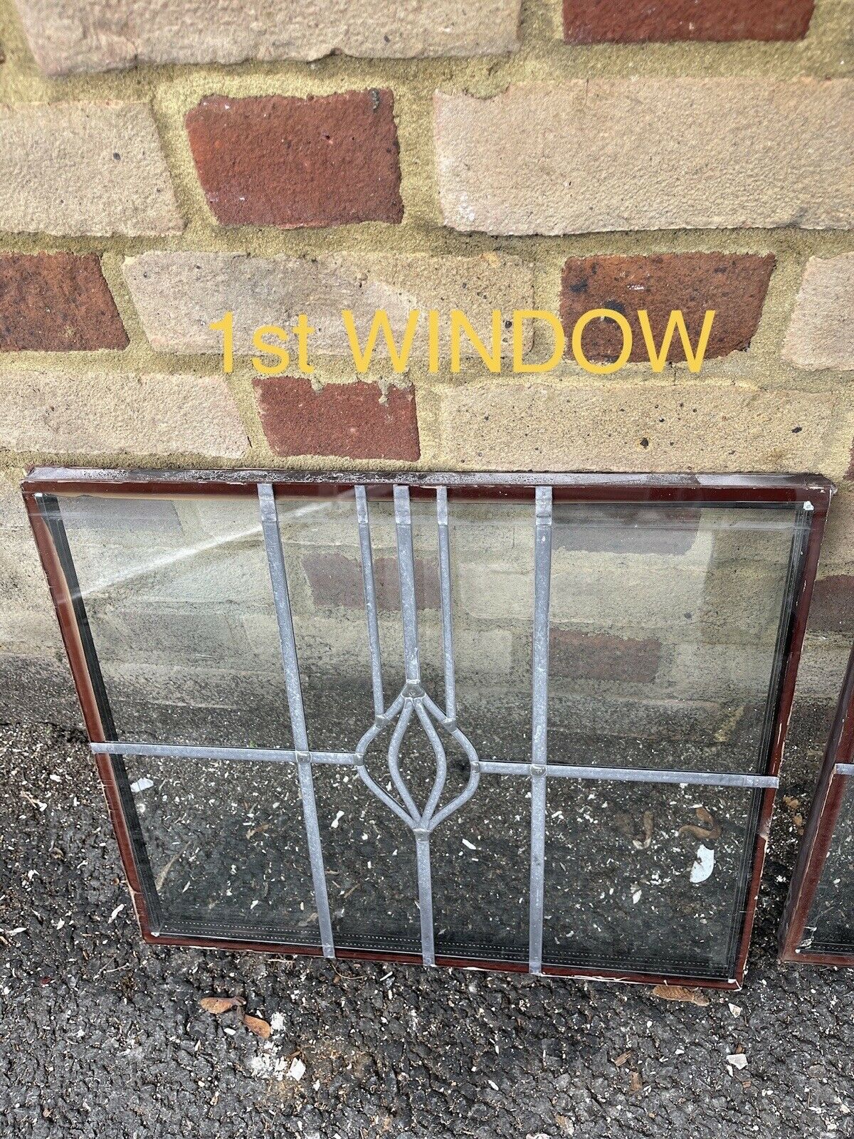 Job Lot Of Four Leaded Light Double Glazed Stained Glass Panes Panels