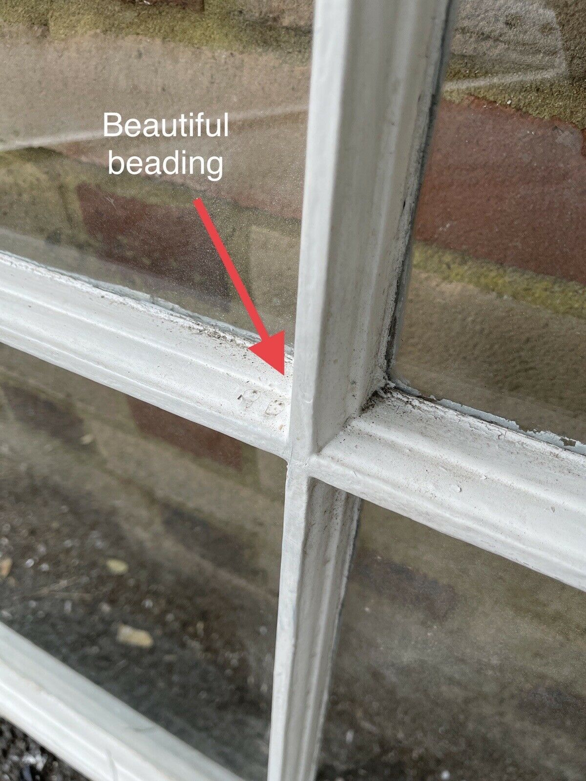 Reclaimed Old Georgian 4 Panel Wooden Window 1085 x 870 mm