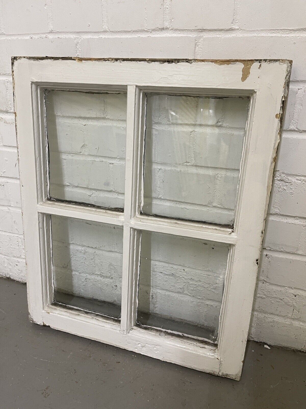 Reclaimed Old Georgian 4 Panel Wooden Window 495 x 585mm