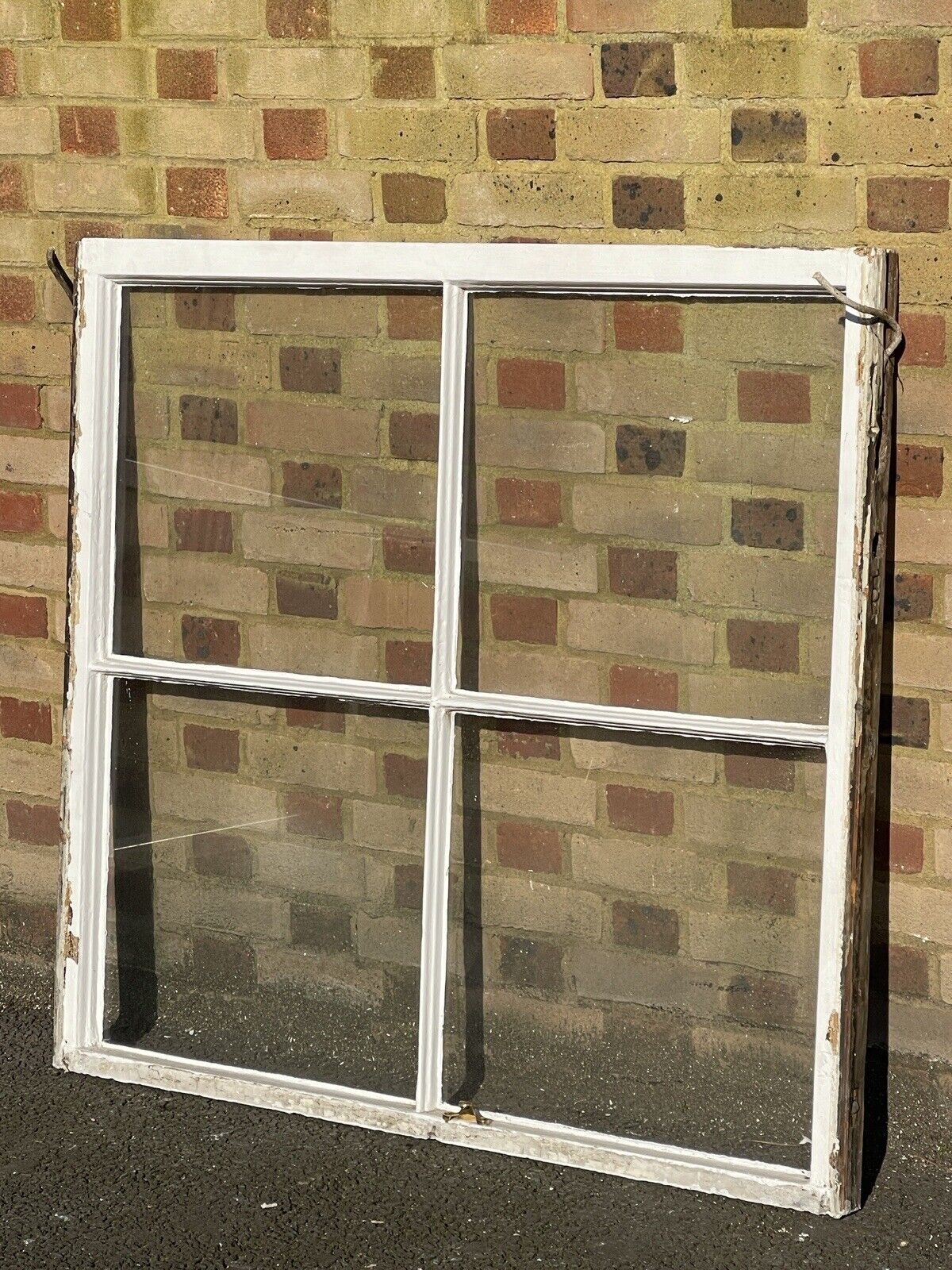 Reclaimed Old Large Georgian 4 Panel Wooden Window 1215 x 1130mm