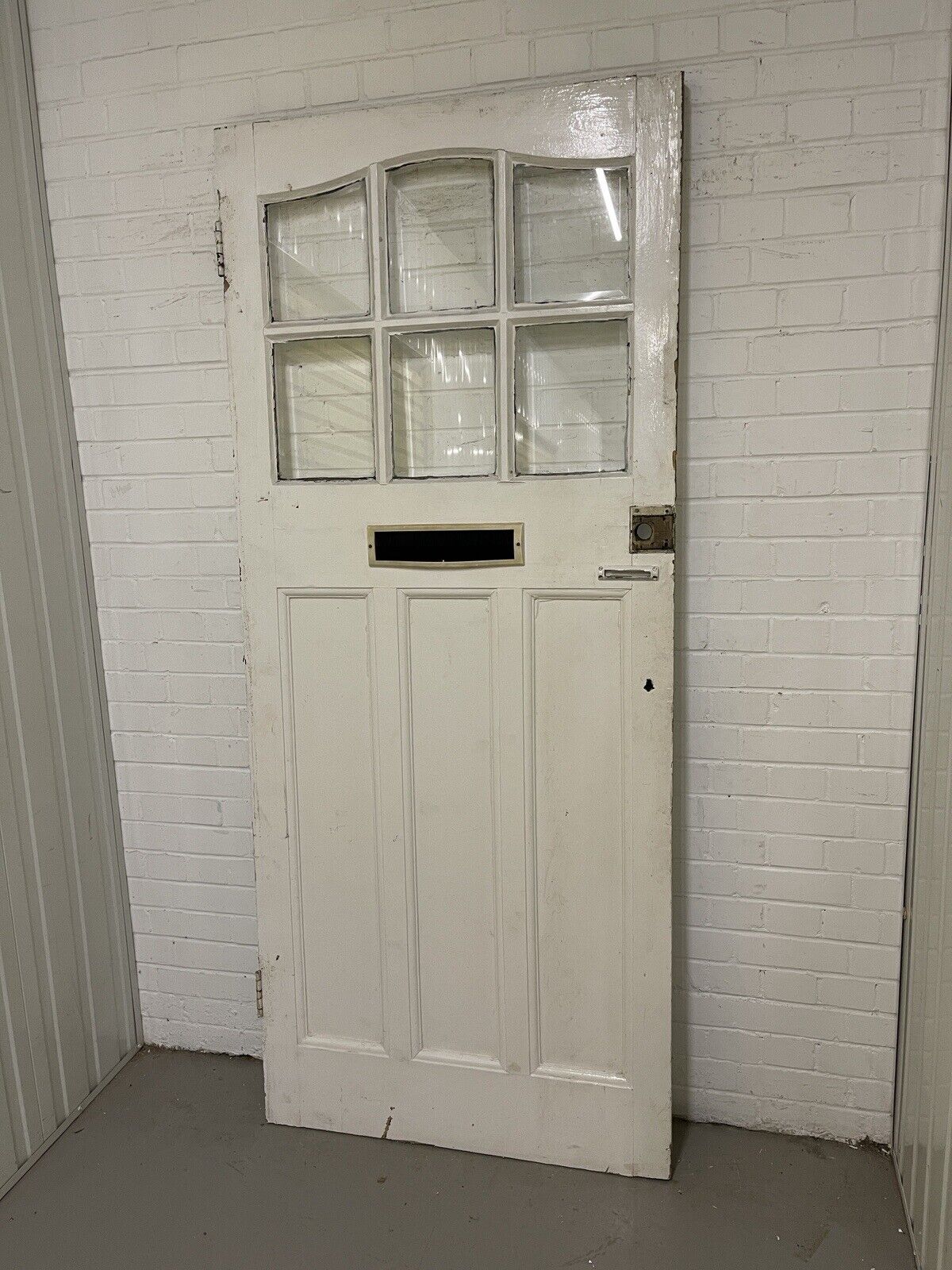 Reclaimed Edwardian Wooden Panel External Front Door 2130 or 2135 x 910mm