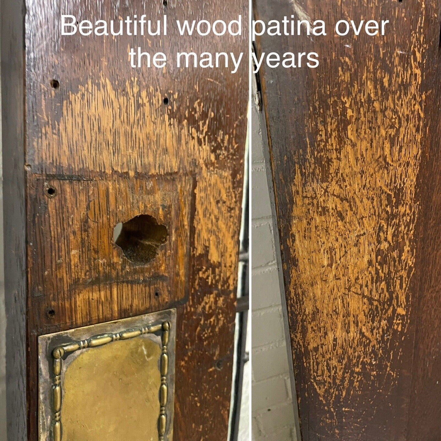 Reclaimed Arts And Crafts Old Oak Wooden Front Door 2120 Or 2125 x 1140mm