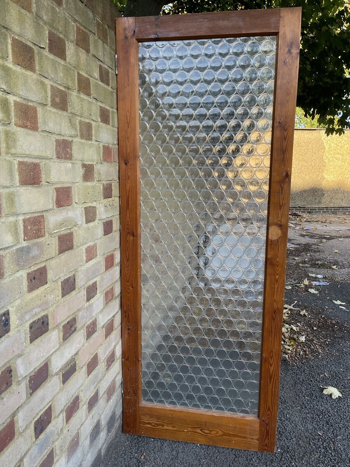 Reclaimed Art Deco Retro Round Glass Internal Door 1945 x 755mm