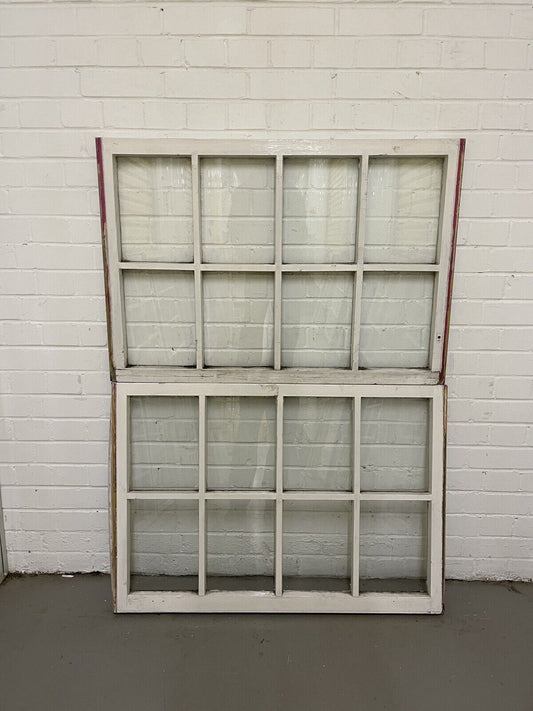 Pair of Modern Georgian 8 Panel Wooden Top Bottom Window 985 x 675 985 x 685