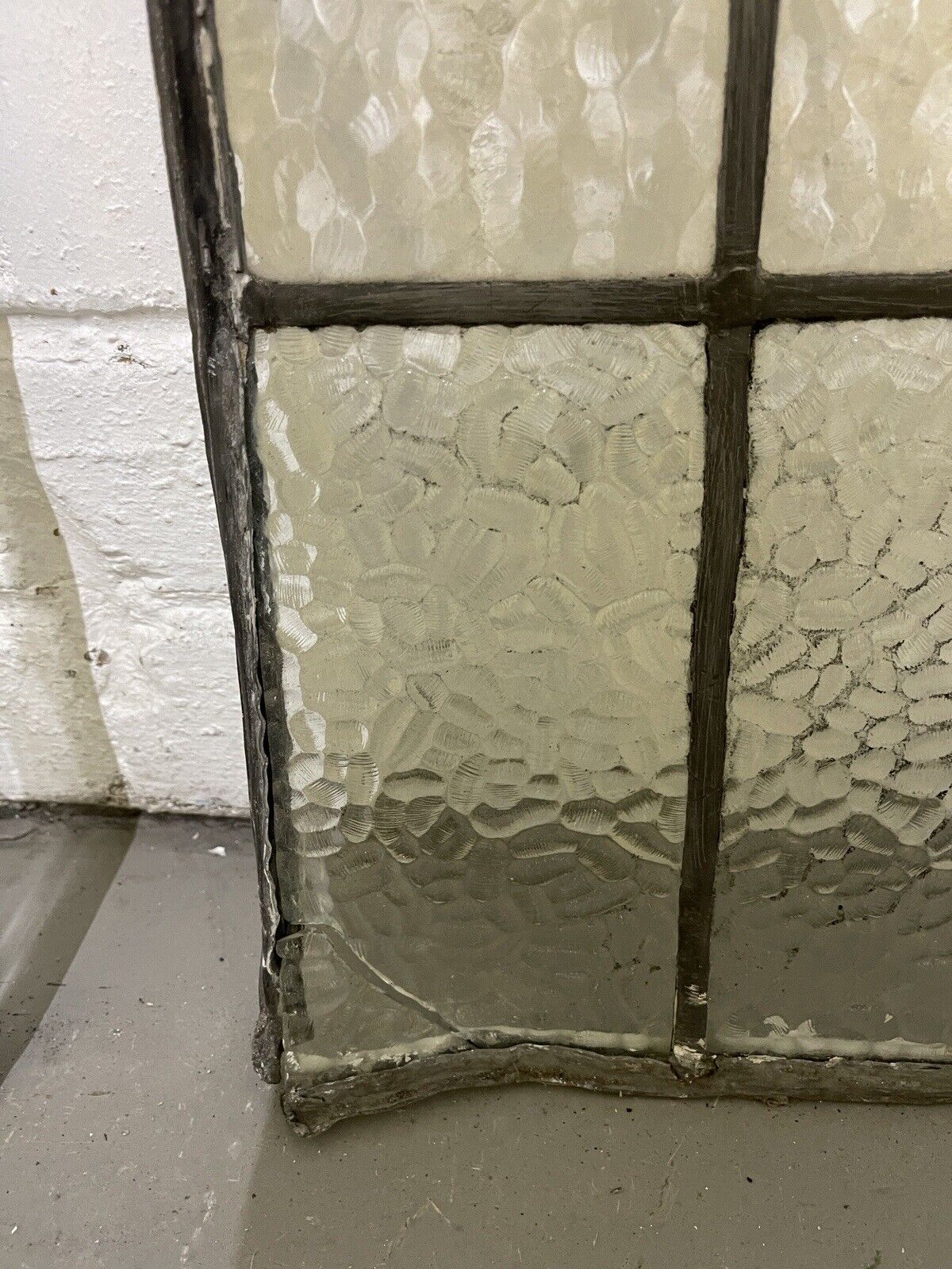 Reclaimed Art Nouveau Leaded Light Stained Glass Surround Panels